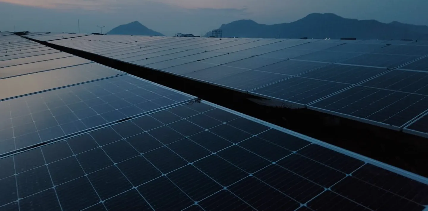 Solar farm background