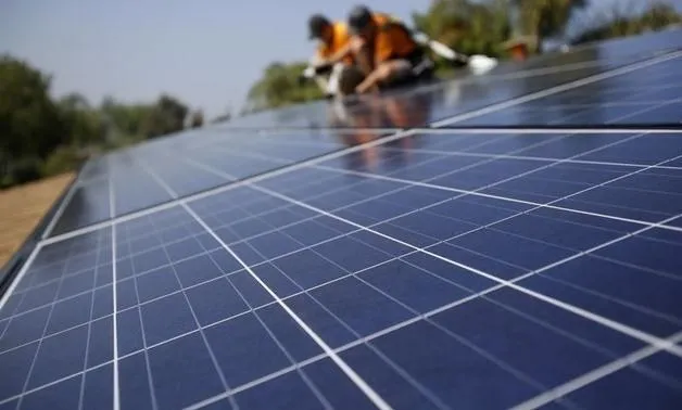 Solar panels - close-up of panel surface